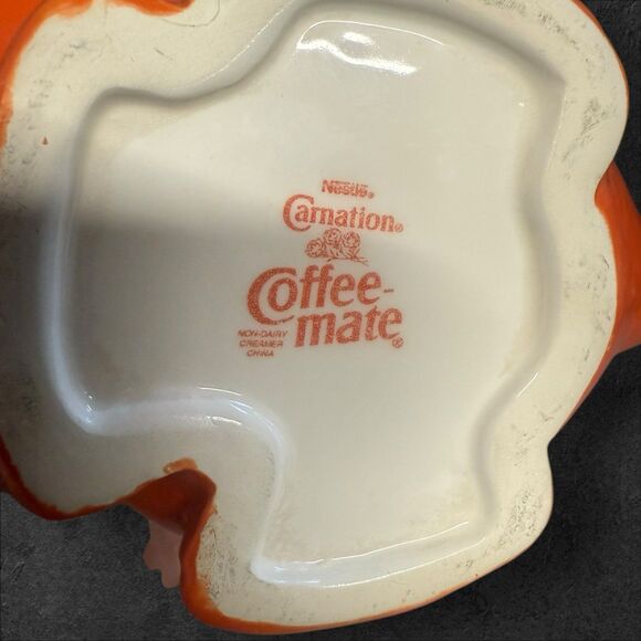 Vintage Coffee-Mate Orange Cat Mug 1990s Nestlé Carnation Advertising Ceramic - Picture 9 of 9